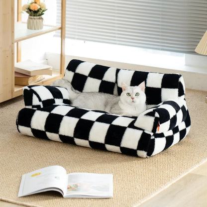 Fluffy Cat Couch Washable Pet Couch Bed For Cats And Small Dogs Up To Non-Slip Dog Beds